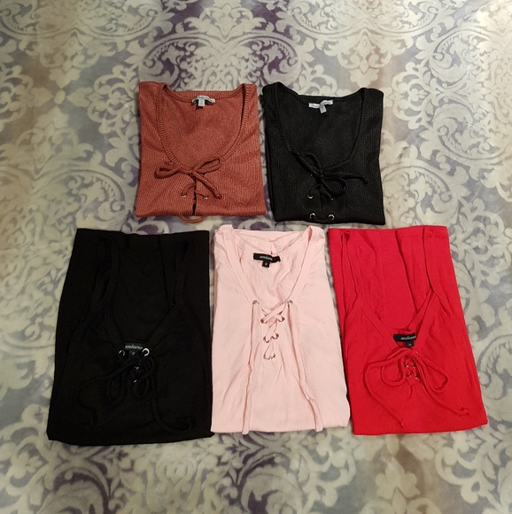 Ribbed tops bundle of 5 ❤💗👚💗❤ - Picture 2 of 3